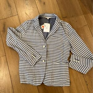 GAP Blue and White Striped Blazer